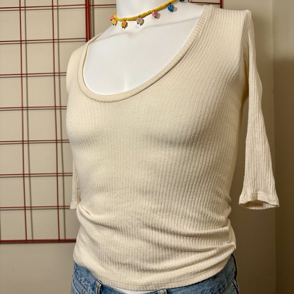 Project Social T Cream Top - S